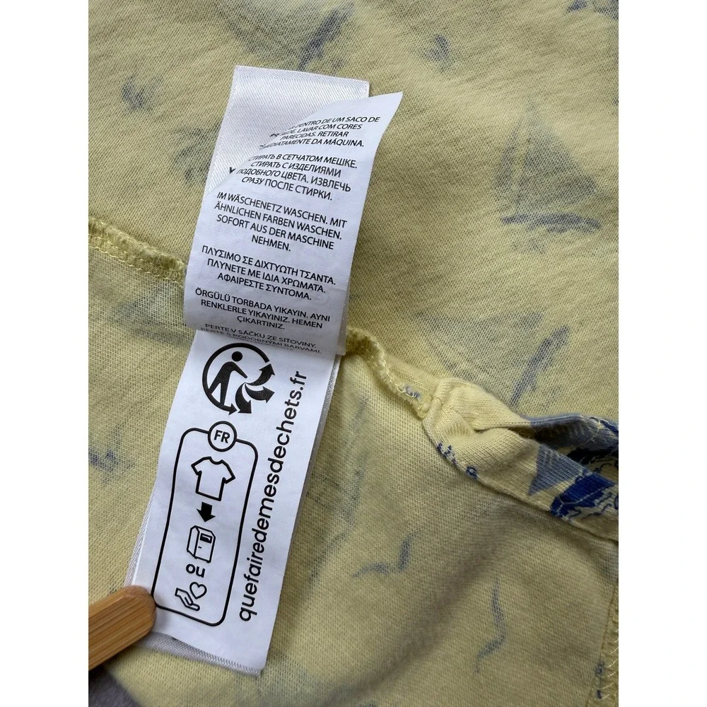 Polo Ralph Lauren Kids Yellow Nautical Sailboat Palm Tree Polo Shirt Size S 8